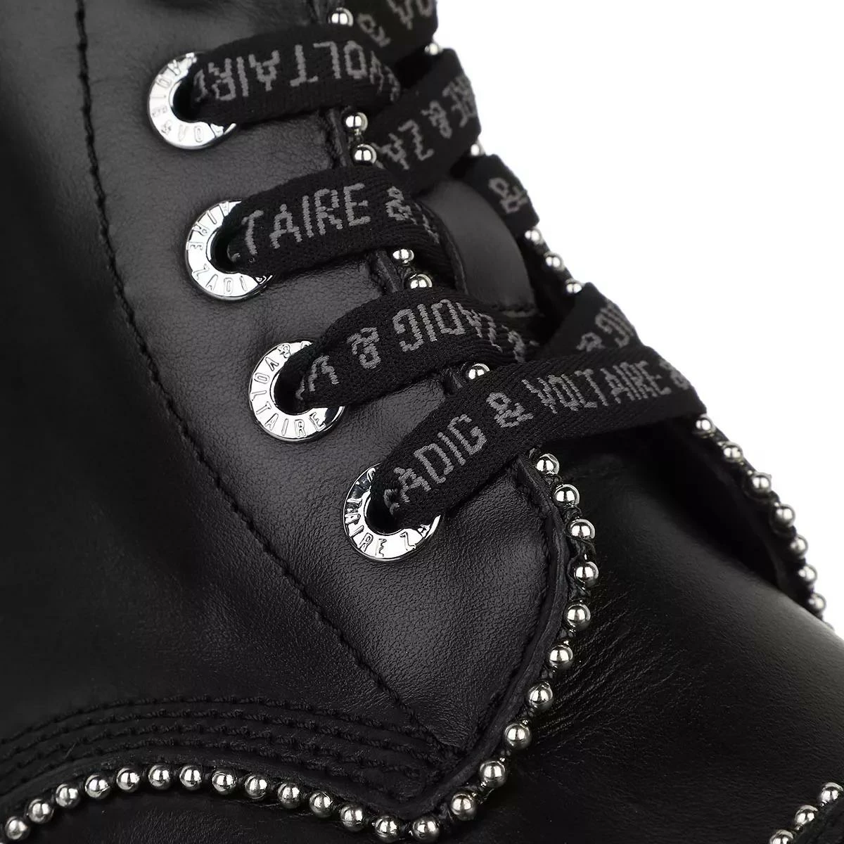 Zadig & Voltaire Joe - Smooth Cowskin & Studs Pipping Black Bottes De Motard 5 Zadig & Voltaire Joe - Smooth Cowskin & Studs Pipping Black Bottes De Motard – Image 3