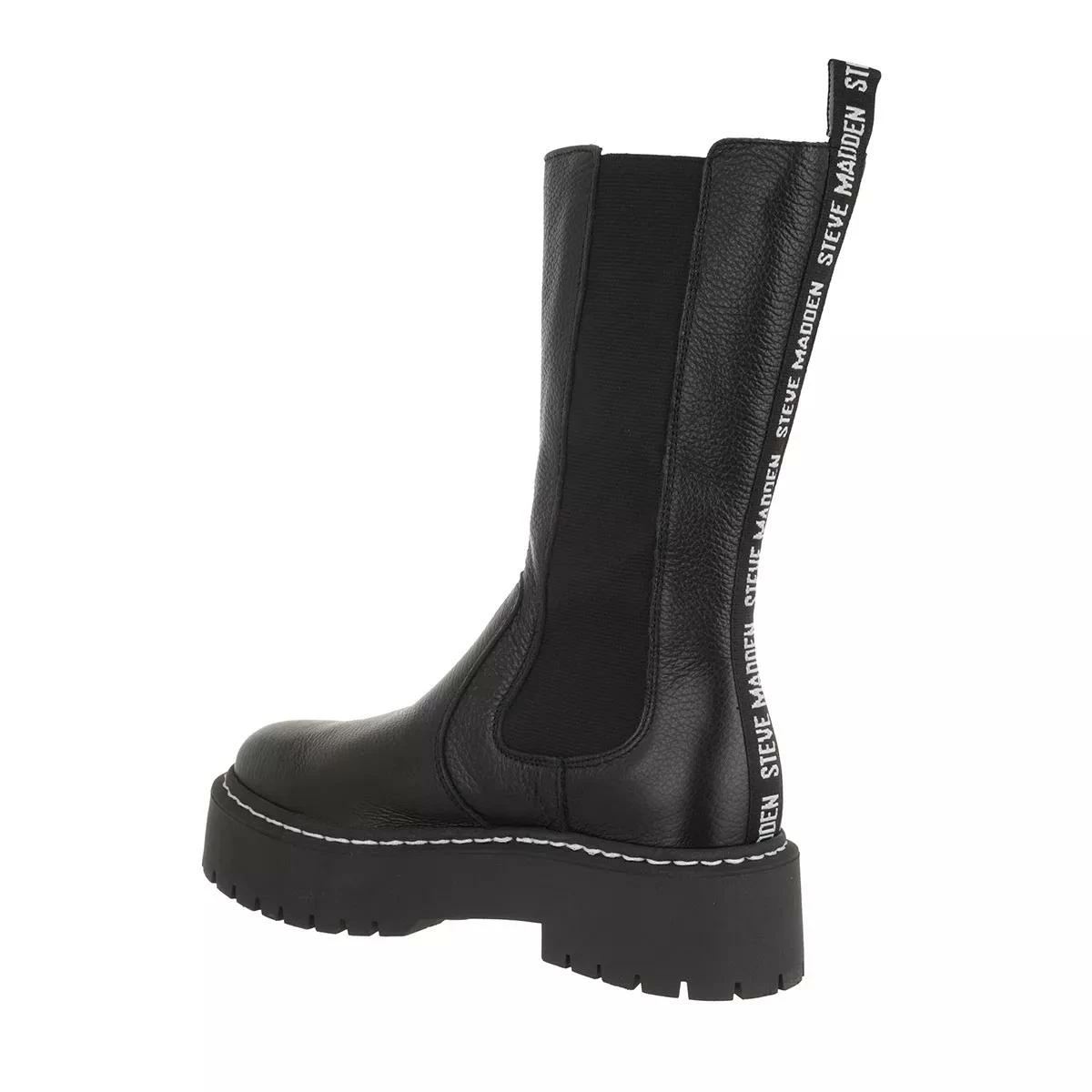 Steve Madden Vivianne Black Leather Botte 4 Steve Madden Vivianne Black Leather Botte – Image 2