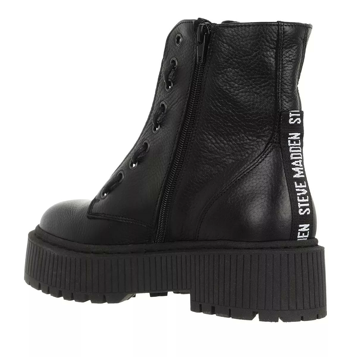 Steve Madden Odyl Black Leather Botte 4 Steve Madden Odyl Black Leather Botte – Image 2