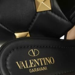 Valentino Garavani Roman Stud Mules Black Mule -Pas Cher Fashionette Magasin A0162665 Valentino Garavani 3