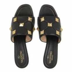 Valentino Garavani Roman Stud Mules Black Mule -Pas Cher Fashionette Magasin A0162665 Valentino Garavani 4