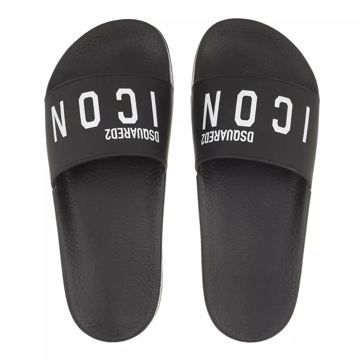 DSQUARED2 Logo Print Slides Black Claquette 8 DSQUARED2 Logo Print Slides Black Claquette – Image 6