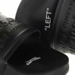 Off-White Hf Pool Slider Black Claquette -Pas Cher Fashionette Magasin A0162996 Off White position 3