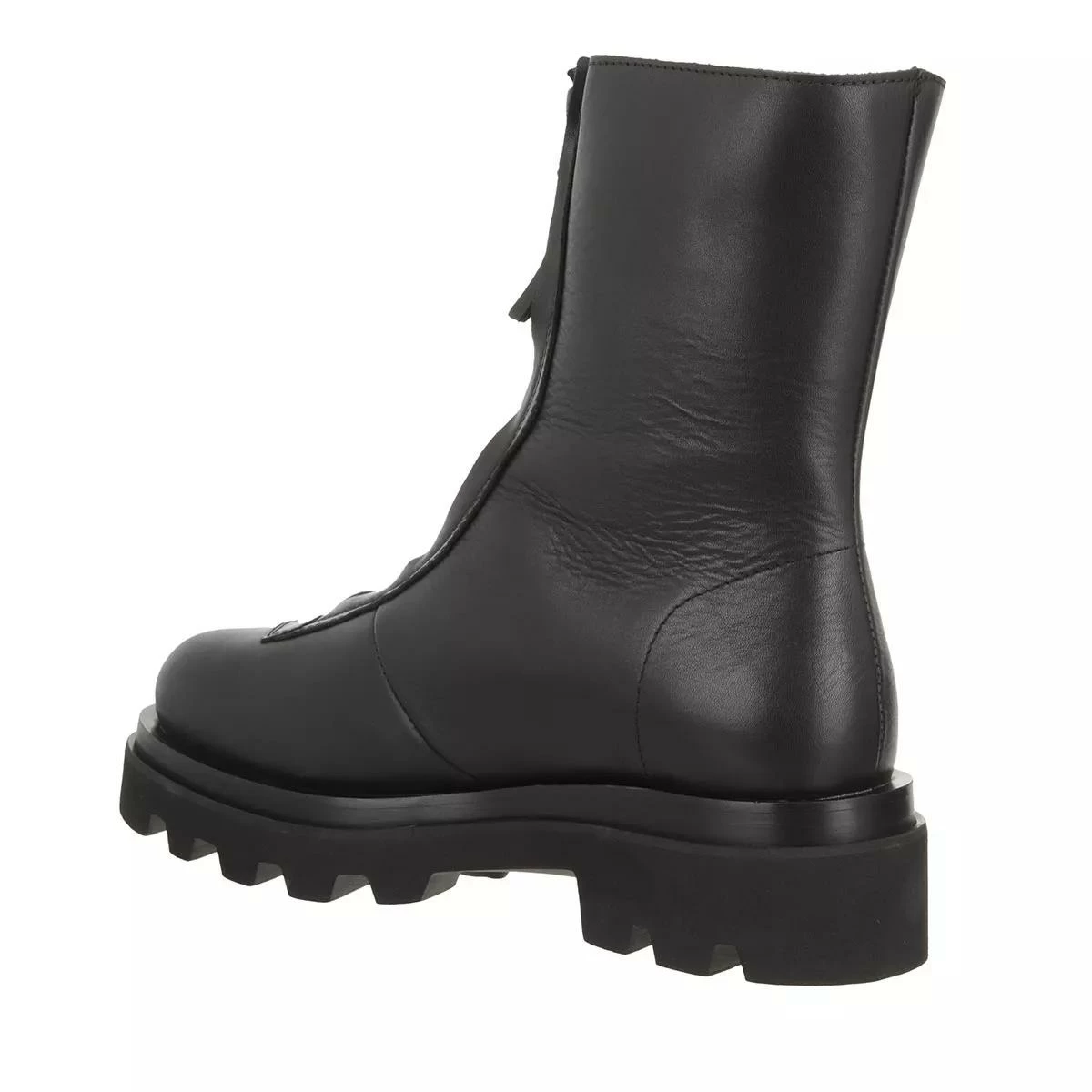 Boots With Zipper Front And Track Sole Black Bottine 4 Boots With Zipper Front And Track Sole Black Bottine – Image 3