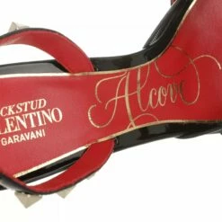 Valentino Garavani Rockstud Alcove Slingback Pumps Leather Black Talon Haut -Pas Cher Fashionette Magasin A0166842 ValentinoGaravani position 3