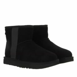 Ugg W Classic Mini Side Logo Black Bottes D'hiver