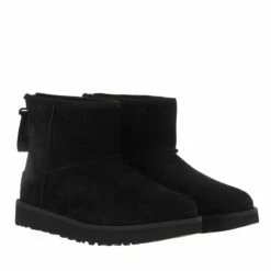 Ugg W Classic Mini Logo Zip Black Bottes D'hiver