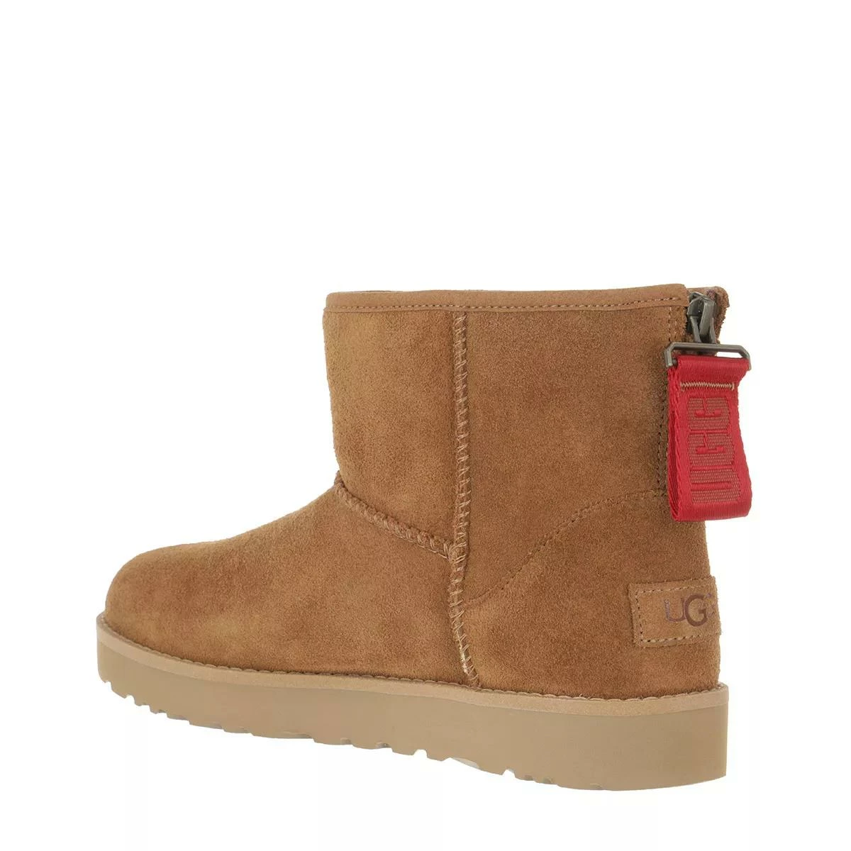 Ugg W Classic Mini Logo Zip Chestnut Bottes D'hiver 4 Ugg W Classic Mini Logo Zip Chestnut Bottes D'hiver – Image 2