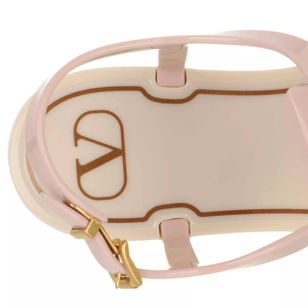 Valentino Garavani V Logo Signature Flat Sandal Rubber Rose Sandale 5 Valentino Garavani V Logo Signature Flat Sandal Rubber Rose Sandale â Image 3