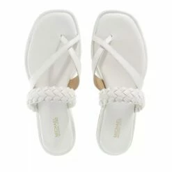 MICHAEL Michael Kors Alba Thong Slide Optic White Sandale -Pas Cher Fashionette Magasin A0174812 MichaelMichaelKors position 4