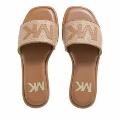 MICHAEL Michael Kors Hayworth Slide Nat/Acorn Sandale -Pas Cher Fashionette Magasin A0174819 MichaelMichaelKors position 4