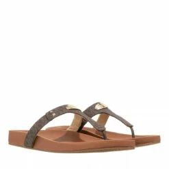 MICHAEL Michael Kors Plate Sandal Brown Tongue