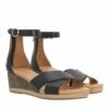 Ugg W Eugenia Black Leather Sandale