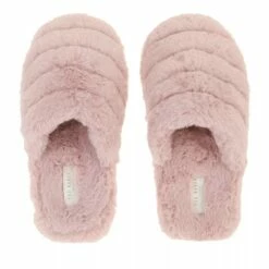 Ted Baker LOPSEY Faux Fur Mule Slipper Dusky Pink Pantoufle -Pas Cher Fashionette Magasin A0178712 TedBaker position 4