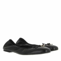 Ted Baker Baylay Leather Bow Ballet Pump Shoe Black Ballerine