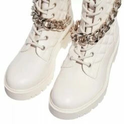 Guess Riplei Quilted Biker Boots Ivory Bottes De Motard -Pas Cher Fashionette Magasin A0180470 Guess position 4