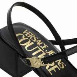 Versace Jeans Couture Sandal Shoes Black Sandale 7 Versace Jeans Couture Sandal Shoes Black Sandale -Pas Cher Fashionette Magasin A0182048 VersaceJeans position 3