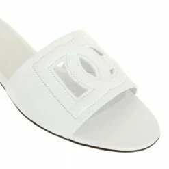 Dolce & Gabbana Logo Slides White Claquette -Pas Cher Fashionette Magasin A0182253 DolceGabbana 4
