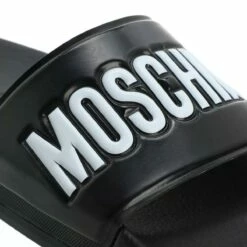 MOSCHINO Sabotd Pool25 Pvc Logo Nero Bianco Claquette 8 MOSCHINO Sabotd Pool25 Pvc Logo Nero Bianco Claquette -Pas Cher Fashionette Magasin A0182677 Moschino position 3
