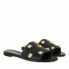 Valentino Garavani Roman Stud Sandals Leather Black Claquette
