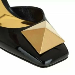 Valentino Garavani Ankle Strap Block Heels Black Escarpin -Pas Cher Fashionette Magasin A0183518 ValentinoGaravani position 3