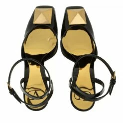 Valentino Garavani Ankle Strap Block Heels Black Escarpin -Pas Cher Fashionette Magasin A0183518 ValentinoGaravani position 4