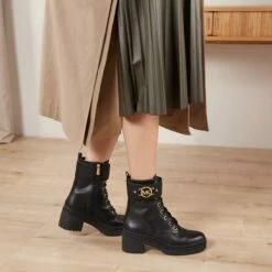 MICHAEL Michael Kors Rory Lug Bootie Black Bottine -Pas Cher Fashionette Magasin A0190202 MichaelKors 0567