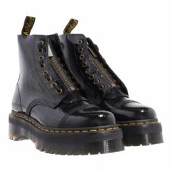 Dr. Martens Sinclair Black Distressed Patent Bottine