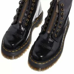 Dr. Martens Sinclair Black Distressed Patent Bottine -Pas Cher Fashionette Magasin A0199852 DrMartens position 6