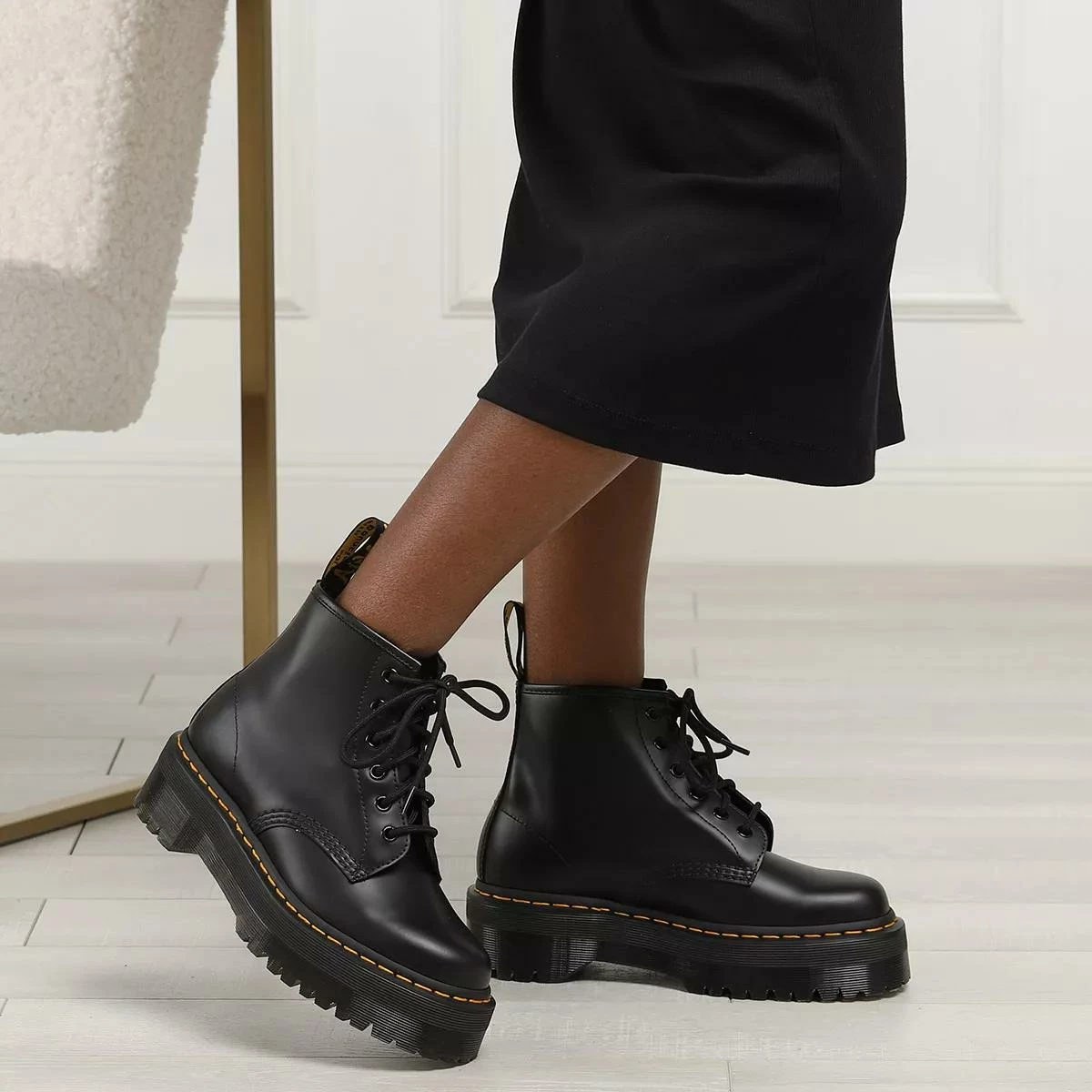 Dr. Martens 101 Quad Black Smooth Bottine 5 Dr. Martens 101 Quad Black Smooth Bottine – Image 3