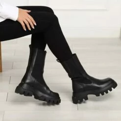 COPENHAGEN CPH183 Vitello Black Botte 9 COPENHAGEN CPH183 Vitello Black Botte -Pas Cher Fashionette Magasin A0200769 CPNHGN0 position 02