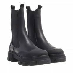 Ganni Calf Leather Black Bottine