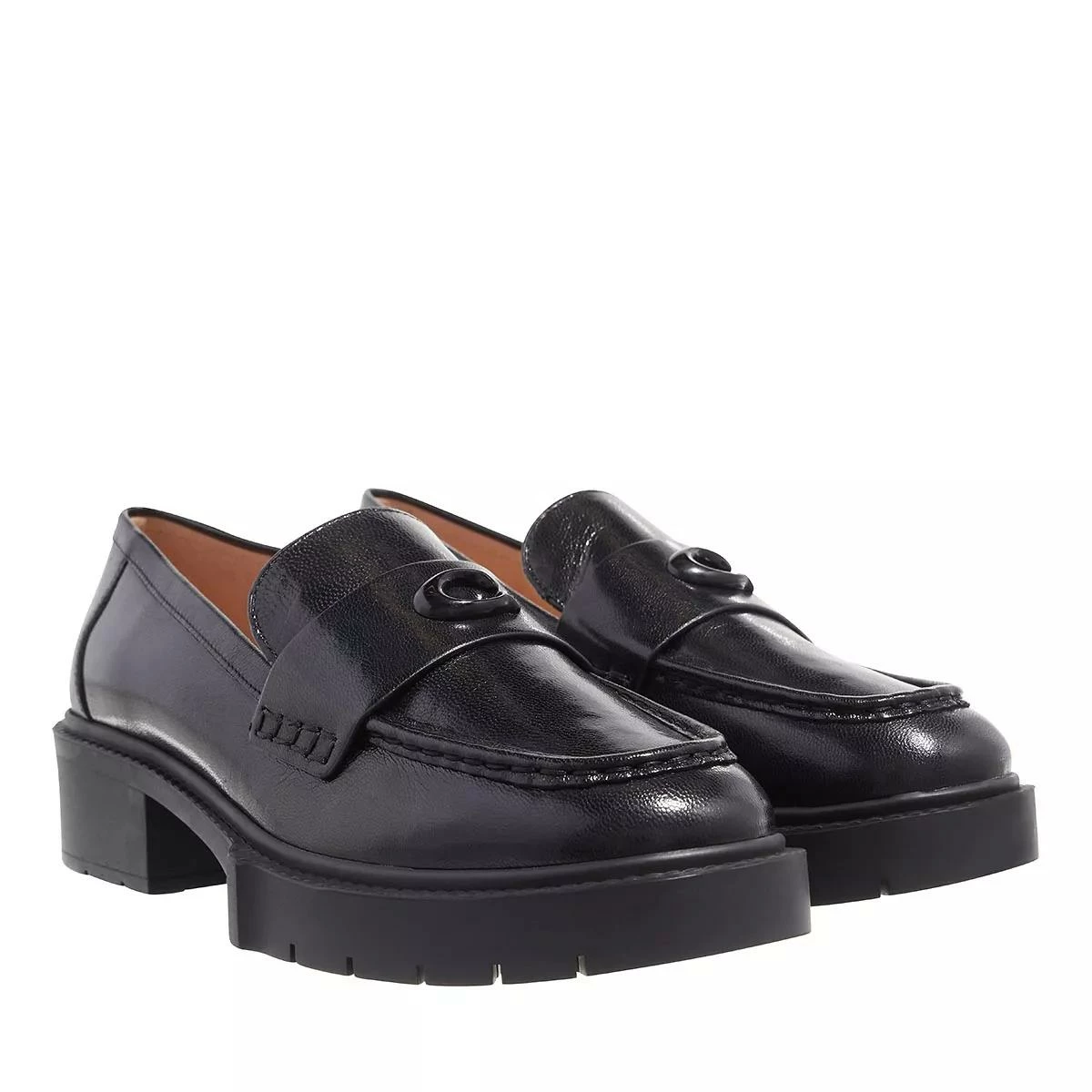 Coach Leah Leather Loafer Black Mocassin 3 Coach Leah Leather Loafer Black Mocassin