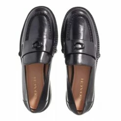 Coach Leah Leather Loafer Black Mocassin 11 Coach Leah Leather Loafer Black Mocassin -Pas Cher Fashionette Magasin A0204199 Coach position 6