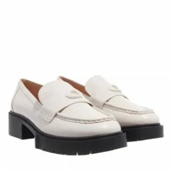 Coach Leah Leather Loafer Chalk Mocassin