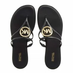 MICHAEL Michael Kors Hampton Flat Sandal Black Claquette -Pas Cher Fashionette Magasin A0204572 PACKSHOT INSIDE