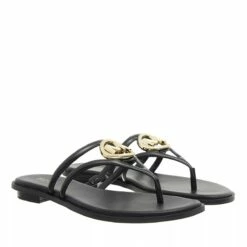 Devant 16 MICHAEL Michael Kors Hampton Flat Sandal Black Claquette