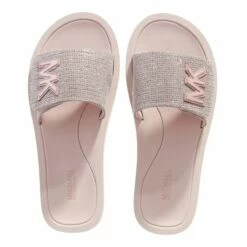 MICHAEL Michael Kors MK Slide White Gold Claquette -Pas Cher Fashionette Magasin A0204577 MichaelMichaelKors position 6