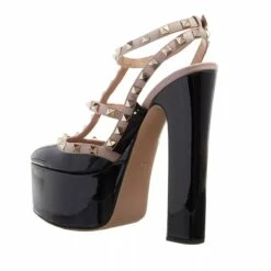 Valentino Garavani Ankle Strap Black Talon Haut -Pas Cher Fashionette Magasin A0217018 2