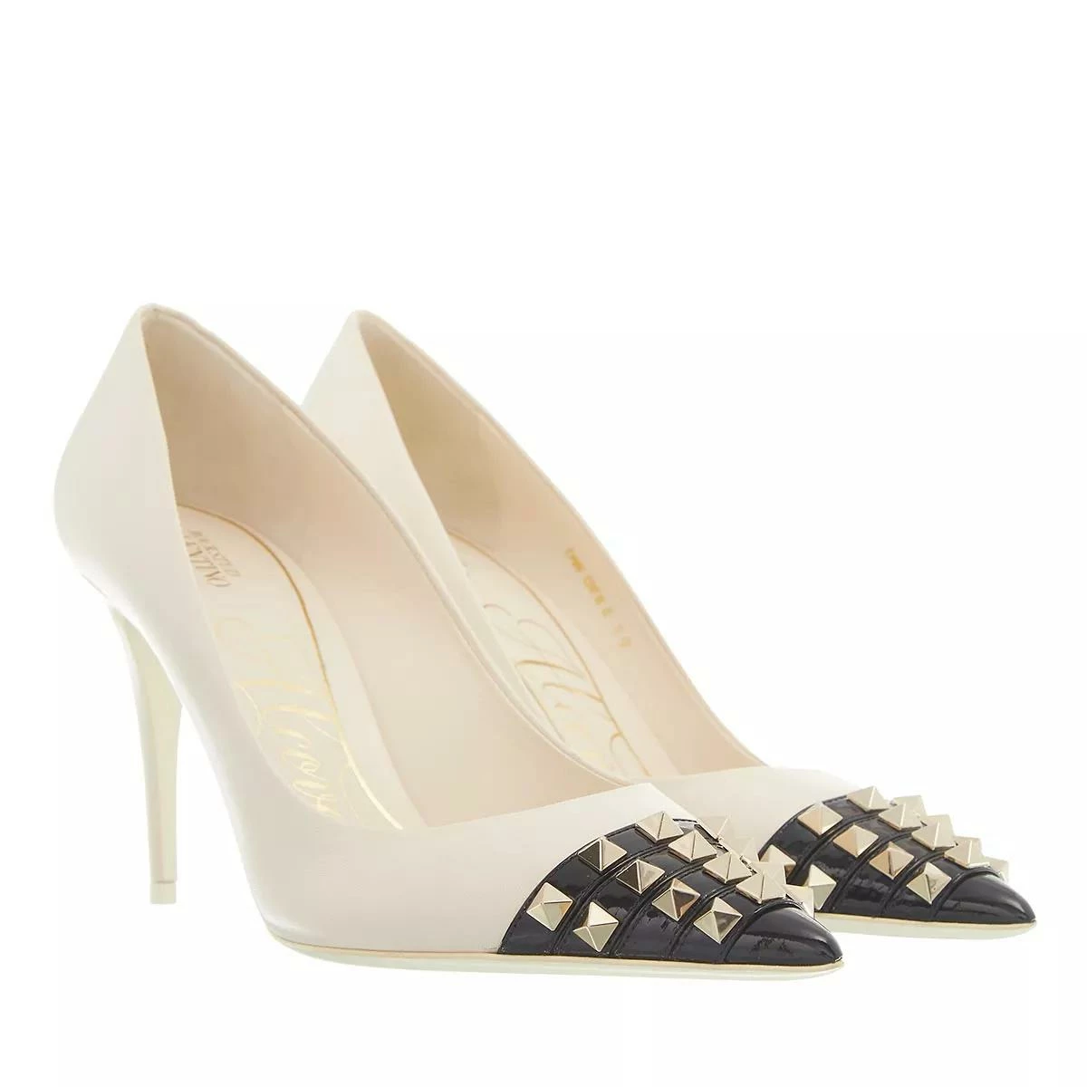 Valentino Garavani Rockstud Pumps Black/White Escarpin 3 Valentino Garavani Rockstud Pumps Black/White Escarpin