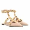 Valentino Garavani Roman Stud Ballerinas Rose Ballerine 1 Valentino Garavani Roman Stud Ballerinas Rose Ballerine -Pas Cher Fashionette Magasin A0218282
