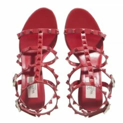 Valentino Garavani Low Sandals Red Sandale à Lanières -Pas Cher Fashionette Magasin A0218586 3