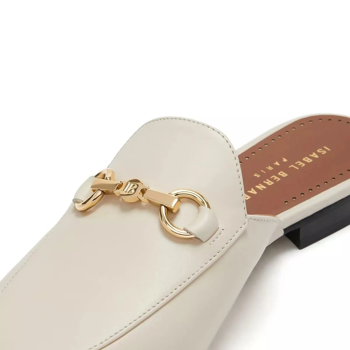 Isabel Bernard Vendôme Fleur Calfskin Leather Slipper Loafers Beige Mule 6 Isabel Bernard Vendôme Fleur Calfskin Leather Slipper Loafers Beige Mule – Image 4