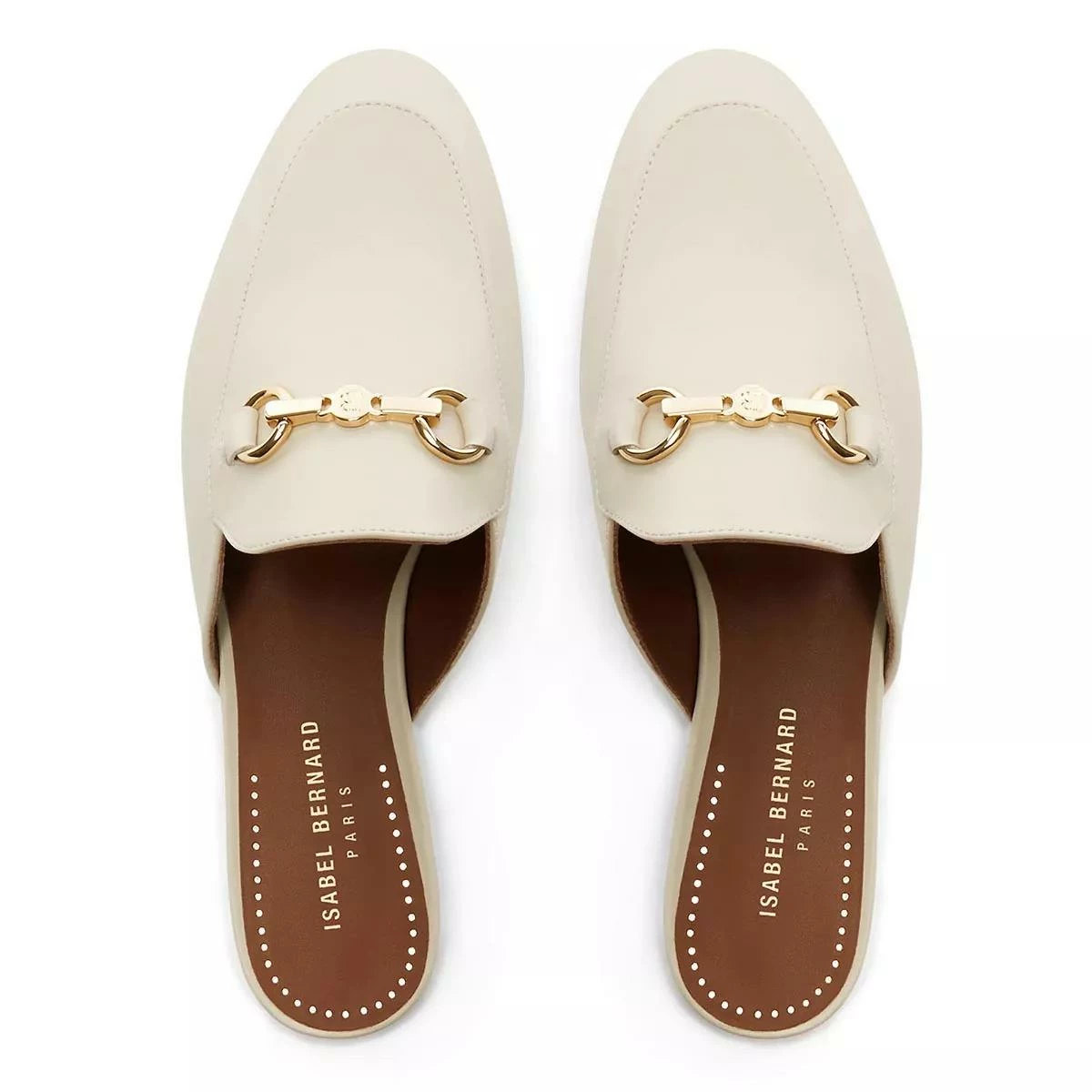 Isabel Bernard Vendôme Fleur Calfskin Leather Slipper Loafers Beige Mule 7 Isabel Bernard Vendôme Fleur Calfskin Leather Slipper Loafers Beige Mule – Image 5