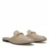 Isabel Bernard Vendôme Fleur Calfskin Leather Slipper Loafers Taupe Mule