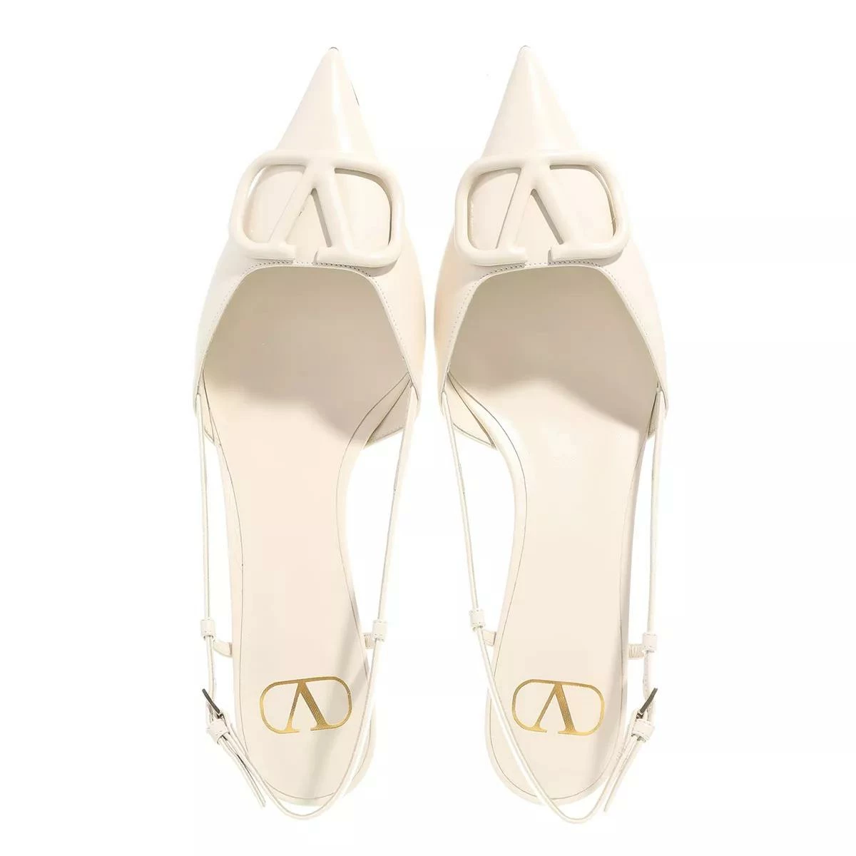 Valentino Garavani VLogo Slingback Pumps Beige Escarpin 6 Valentino Garavani VLogo Slingback Pumps Beige Escarpin – Image 4