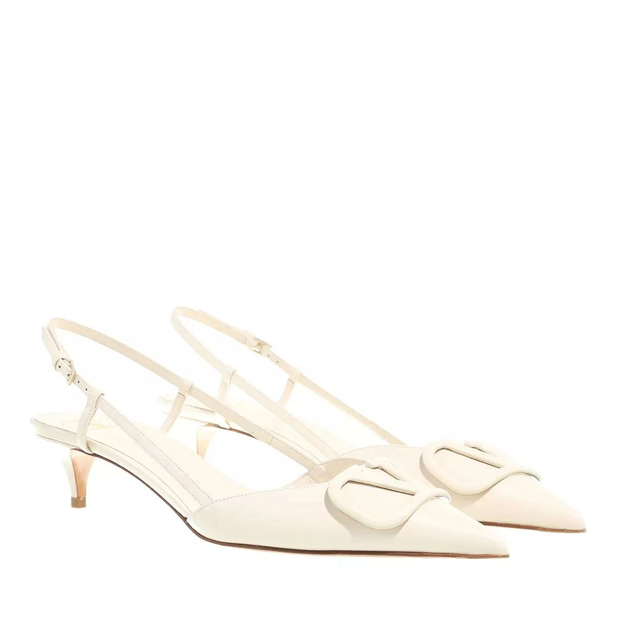 Valentino Garavani VLogo Slingback Pumps Beige Escarpin 3 Valentino Garavani VLogo Slingback Pumps Beige Escarpin