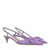 Valentino Garavani Sling Back Leather Glicine Escarpin