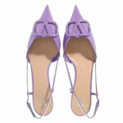 Valentino Garavani Sling Back Leather Glicine Escarpin 9 Valentino Garavani Sling Back Leather Glicine Escarpin -Pas Cher Fashionette Magasin A0218864 3