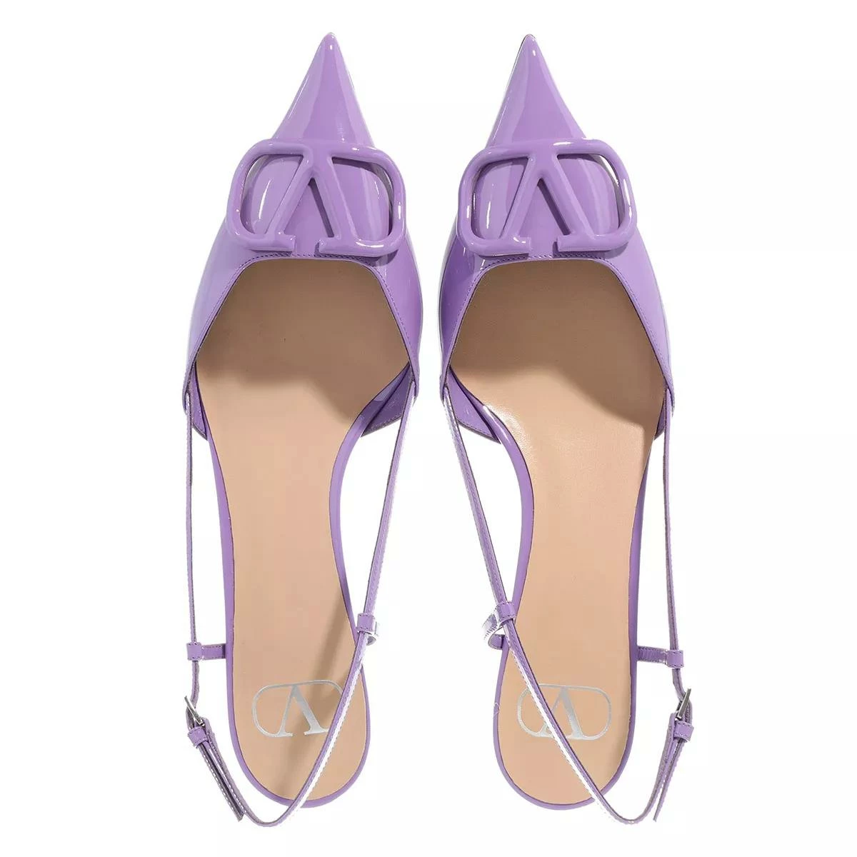 Valentino Garavani Sling Back Leather Glicine Escarpin 6 Valentino Garavani Sling Back Leather Glicine Escarpin – Image 4